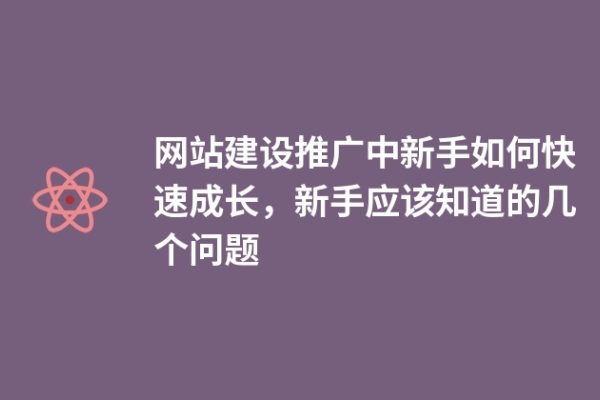 網(wǎng)站建設(shè)推廣中新手如何快速成長(zhǎng)，新手應(yīng)該知道的幾個(gè)問(wèn)題