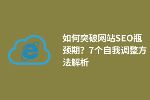 如何突破網(wǎng)站SEO瓶頸期？7個(gè)自我調(diào)整方法解析