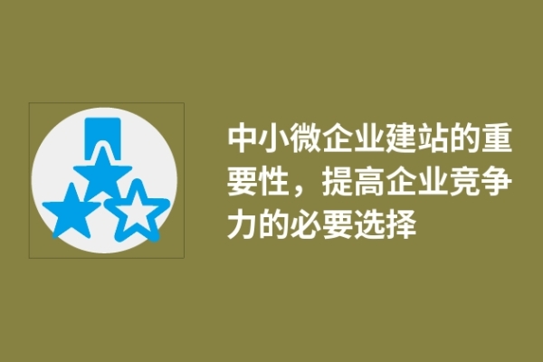 中小微企業(yè)建站的重要性，提高企業(yè)競爭力的必要選擇