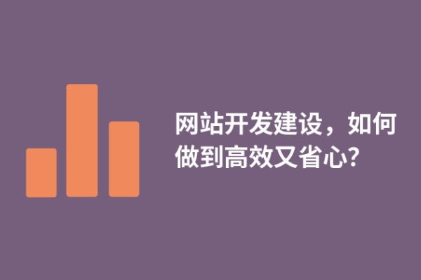 網(wǎng)站開發(fā)建設(shè)，如何做到高效又省心？