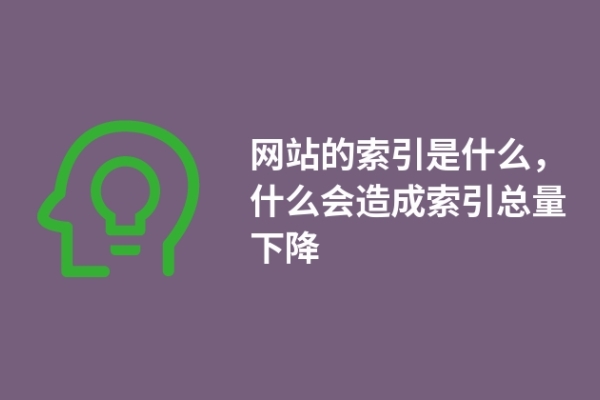 網(wǎng)站的索引是什么，什么會造成索引總量下降