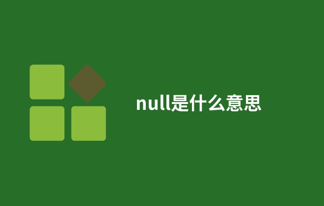 null是什么意思