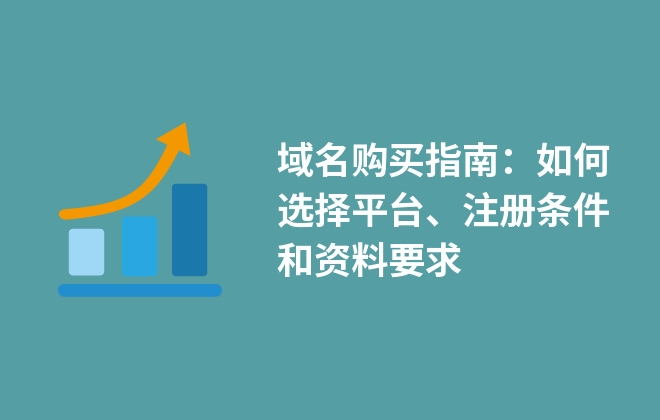 域名購買指南：如何選擇平臺、注冊條件和資料要求