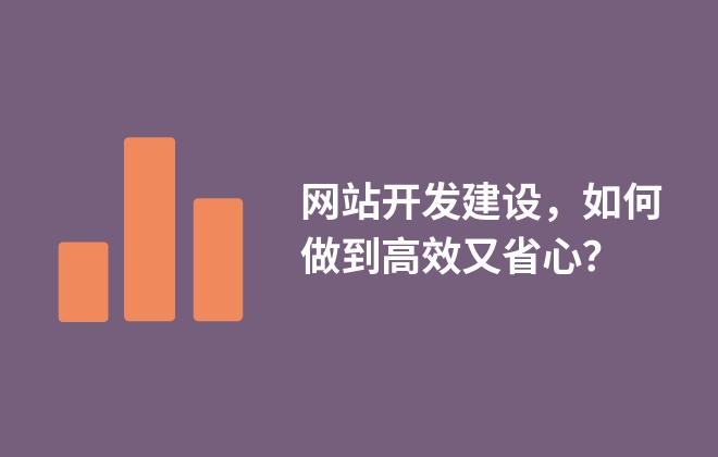 網(wǎng)站開發(fā)建設(shè)，如何做到高效又省心？